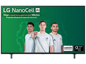Televisión LED Smart TV LG Nano Cell NANO80 de 55", Resolución 3840 x 2160 (Ultra HD 4K), HDR10, Sonido AI Sound Pro a7, webOS 25, Color Negro.