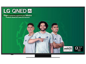Televisión LED Smart TV LG AI QNED83 de 55", Resolución 3840 x 2160 (Ultra HD 4K), Wi-Fi, HDMI, webOS, Color Negro.
