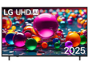 Televisión LED Smart TV LG  AI UA75 de 65", Resolución 3840 x 2160 (Ultra HD 4K), Sonido AI Sound Pro a7, HDR10, webOS. Color Negro.