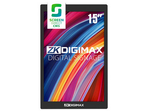 Pantalla Comercial ZKTeco DG03-A3W15, LCD de 15.6 Full HD, Android 11, 500 Nits Brillo.