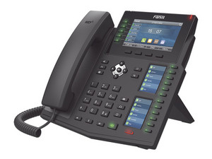 Teléfono IP Empresarial con Estándares Europeos, 20 líneas SIP con pantalla LCD a color 4.3", 60 teclas DSS, BLF, puertos Gigabit, IPv6, Opus y conferencia de 3 vías, PoE, DC.