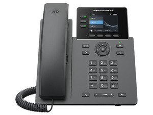 Teléfono IP Grandstream GRP2611G, de 3 Líneas, Pantalla LCD de 2.8", 12 botones. Color Negro.