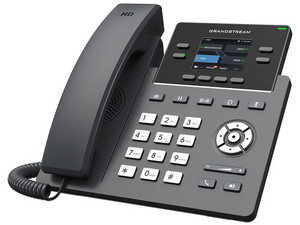 Telefono alambrico IP Grandstream GRP2624, Pantalla LCD 2.8", 8 Lineas, 2 Puertos Gigabit Ethernet, Wi-Fi, Bluetooth.