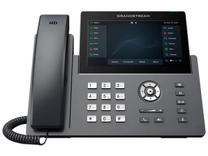Teléfono IP profesional de 12 líneas Grandstream GRP2670, 6 cuentas SIP, Wi-Fi integrado, soporte Bluetooth, Fuente de alimentación universal.