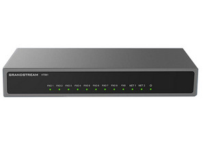 Adaptador VoIP Analógico Grandstream HT881 de 8 puertos FXO RJ-11, Admite 3 perfiles SIP, Conferencia de voz de 3 vías por puerto.
