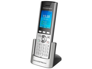 Teléfono GrandStream portátil empresarial, conectividad a la red VoIP vía WiFi.