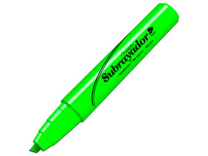 Marcador Resaltador AZOR, Subrayador, Cincel de 6mm, 12 pzas, Color Verde.