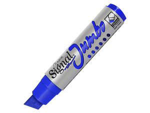 Marcador Azor Signal, Jumbo, Punta extra grande de cincel de 16mm, 4 pzas, Color Azul.