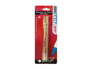 Marcador Permanente Azor UniPaint, Punta tipo bala, 1 Pieza. Color dorado.