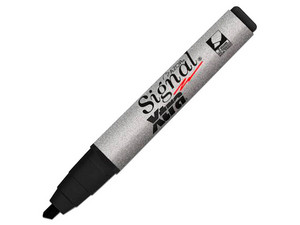 Marcador Permanente Azor Signal Xtra, Punta Cincel, Color Negro, 12 Piezas.