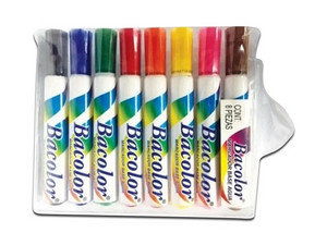 Marcadores BACO Bacolor, Estuche con 8 piezas, Colores variados.