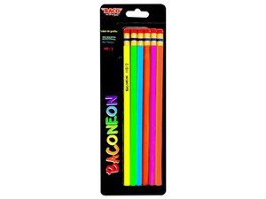 Paquete de Lápices de Grafito Baco, 6 piezas. Colores Variados.