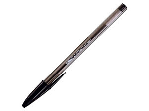 Bolígrafo Bic Cristal intenso de punta extra gruesa de 1.6mm, tinta de gel, Color Negro. Paquete con 12 piezas