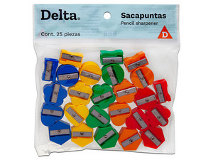 Sacapuntas plástico Barrilito SKD25, Sin depósito, Diferentes figuras, 25 Piezas, Colores Varios.