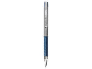 Bolígrafo Zebra F-301 Compact Grip Acero inoxidable y punto fino. Color Azul.