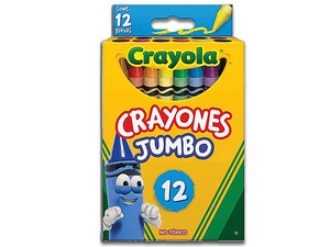 Crayones Crayola Jumbo con 12 piezas.