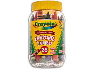 Crayones Crayola Jumbo con 28 piezas.