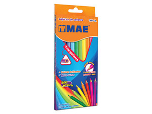 Paquete de colores Mae CMT-12L Triangulares, 12 piezas.