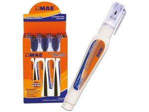 Corrector Mae Tipo pluma, de 8ml, caja con 12 piezas.