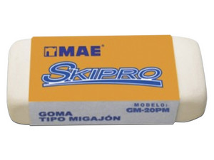 Borrador Mae GM-20PM, tipo migajon, 20 Piezas. Color Café.