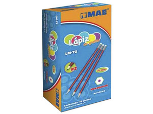 Lapiz MAE LM-72 de Grafito #2. Caja con 72 piezas