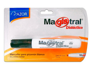 MARCADOR MAGISTRAL DIDÁCTICO PUNTA CINCEL 6 MM COLOR NEGRO BLISTER CON 1 PIEZA
