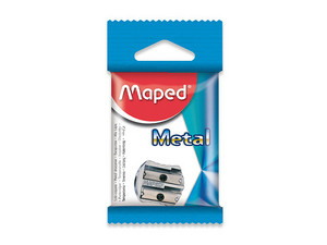 Sacapuntas de Metal Maped 006700, 2 Orificios, Color Plateado.