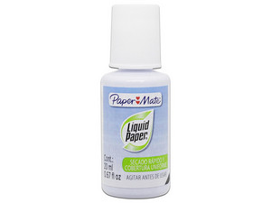 Corrector Liquido Paper Mate Liquid Paper, Brocha Aplicadora, 20ml.