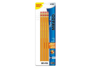 Lápiz Paper mate Mirado, No 2.5, 4 piezas, color amarillo.