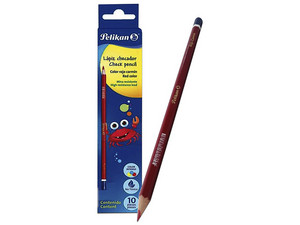 Paquete de Lápices Pelikan tipo Checador, Hexagonal, 10 Piezas, Color Rojo.