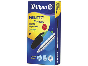 Bolígrafo Pelikan Pointec Punto Mediano 0.7mm Color Azul, Caja con 12 Piezas.