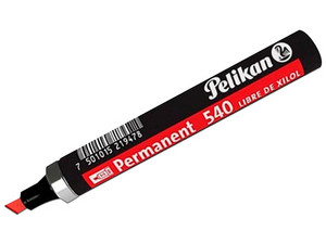 Paquete de 10 Marcadores Pelikan Permanente 540. Color Rojo.