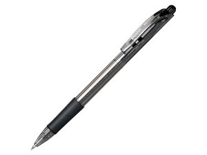 Bolígrafo Retráctil Pentel WOW, Punto 0.7 mm, Color Negro, Caja con 12 Piezas.