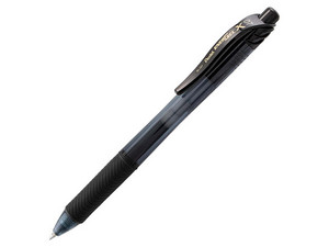 Bolígrafo de gel PENTEL ENERGEL X de punta retráctil, Punto 0.7mm, Caja con 12 piezas, Color Negro.