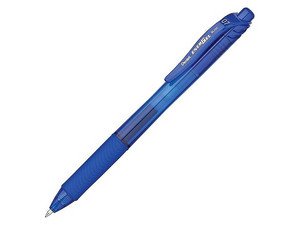Bolígrafo Pentel Energel de punta mediana, 0.7mm, Caja con 12 piezas, Color Azul.