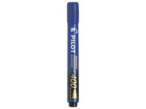 Marcador Permanente Pilot 400, Punta tipo Cincel, 12 piezas, Color Azul.