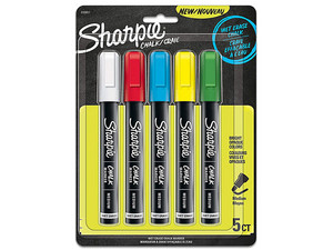 Marcadores, Sharpie, Chalk, Uso en Vidrio, Set de 5 Piezas.