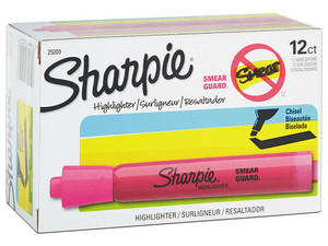 Resaltador Sharpie. Color Rosa C/12 Piezas