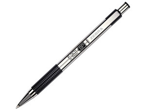Bolígrafo Zebra F-301 Blíster, Punta 0.7mm, Grip Ergonómico, Retráctil, 1 pieza, Color Negro.