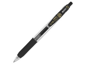 Bolígrafo Zebra, Sarasa Clip, Rollerball Retráctil, Punta Mediana 0.7 mm, Tinta Gel, Color Negro, Caja con 6 Piezas.