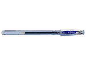 Paquete de Bolígrafos Zebra Gel J-Roller, 12 piezas, Punto Ultra Fino, Color Azul.