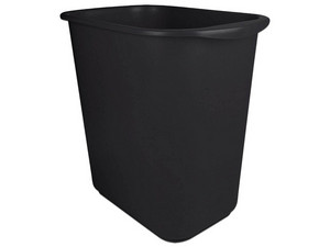 Cesto Rectangular Azor 8015NE Sablon con Capacidad de 14 L. Color Negro.