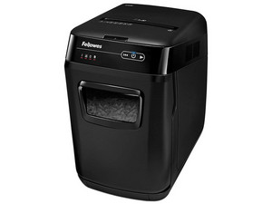 Trituradora Automática Fellowes AutoMax 130C de corte cruzado. Color negro.