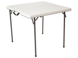 Mesa Plegable Lifetime 80273, 86.3 x 86.3cm, Ideal para Exteriores, Color Blanco.