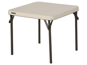 Mesa Plegable Lifetime 80514, 55.9 x 55.9cm, Color Beige.