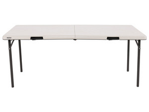 Mesa Plegable LIFETIME 80898U de 182.9 cm x 76.2 cm, Color Blanco.