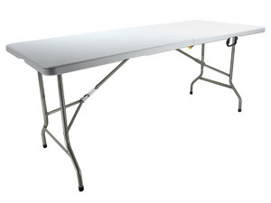 Mesa Plegable Modamob ZL-Z180-2-80 de 1.8m, 180cm x 76cm, Color Blanco.