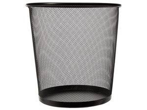 Cesto de Malla Nextep Redondo, Capacidad de 16L, Color Negro.