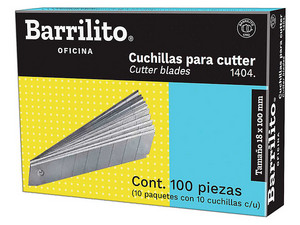 Cuchillas Barrilito Repuesto Grande Caja C/10 Tubos