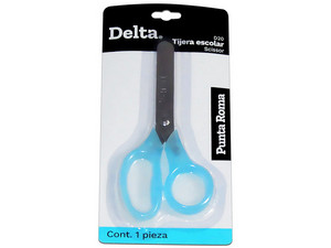 Tijeras Escolar Barrilito D20 de 5", Punta Roma, Mango de Plástico.